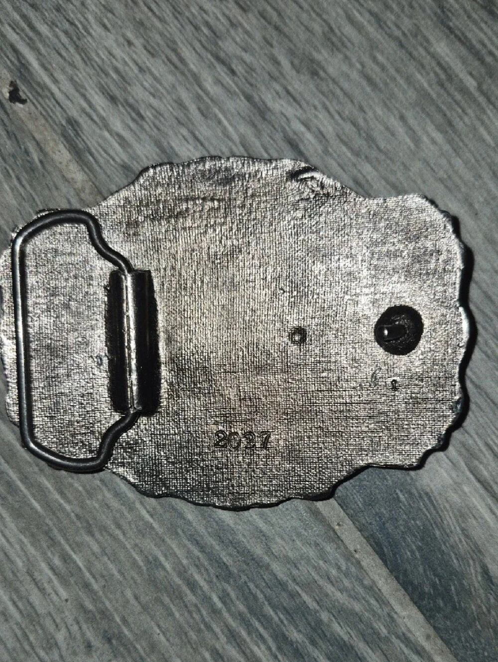 Vinrage Harley-Davidson Silver Tone Buckle with Black & Red Accents